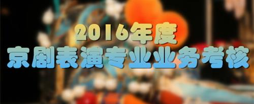 一级美女操逼国家京剧院2016年度京剧表演专业业务考...